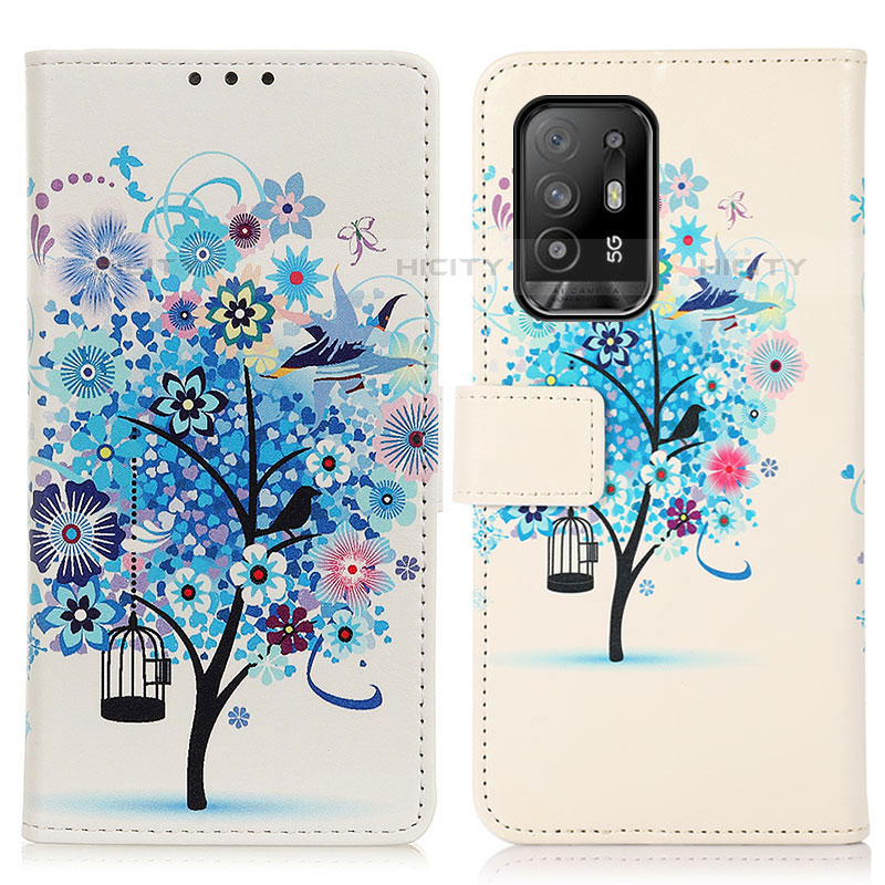 Coque Portefeuille Motif Fantaisie Livre Cuir Etui Clapet D02Y pour Oppo A95 5G Plus