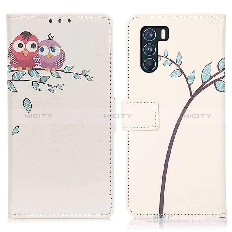 Coque Portefeuille Motif Fantaisie Livre Cuir Etui Clapet D02Y pour Oppo K9 Pro 5G Rose Plus