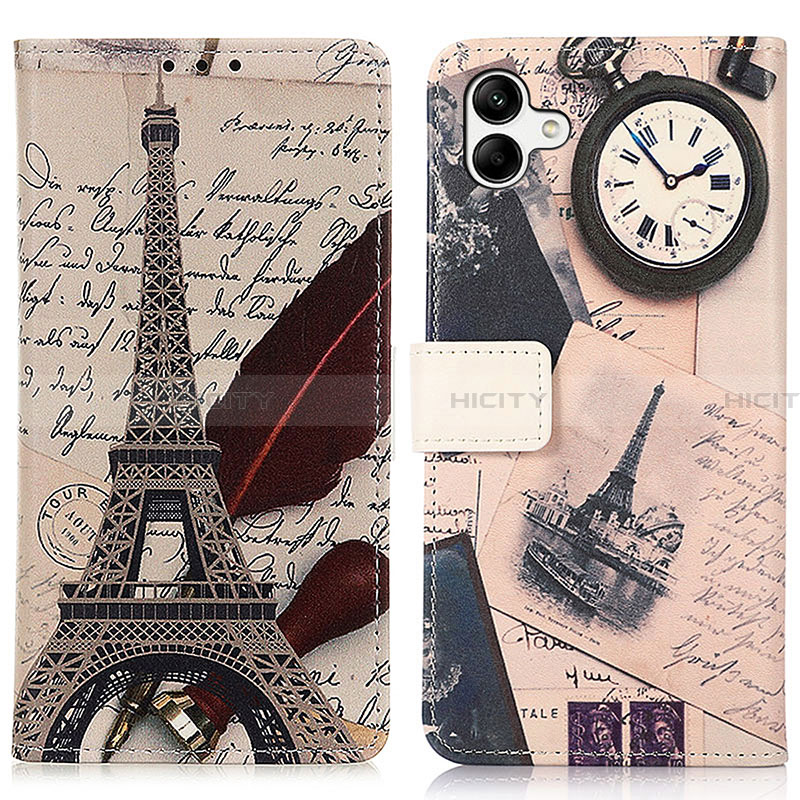 Coque Portefeuille Motif Fantaisie Livre Cuir Etui Clapet D02Y pour Samsung Galaxy A04 4G Marron Plus