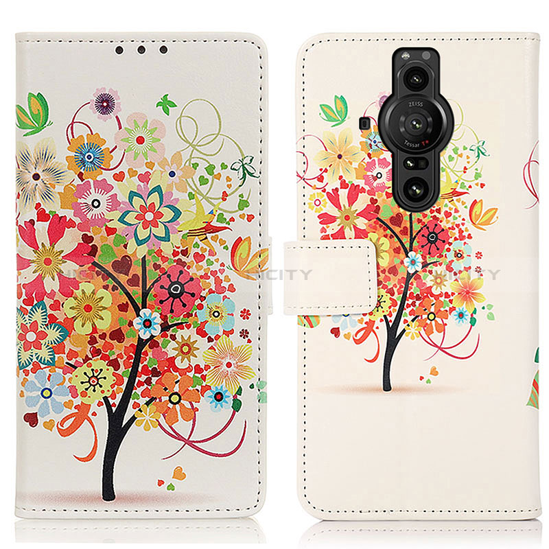 Coque Portefeuille Motif Fantaisie Livre Cuir Etui Clapet D02Y pour Sony Xperia PRO-I Plus