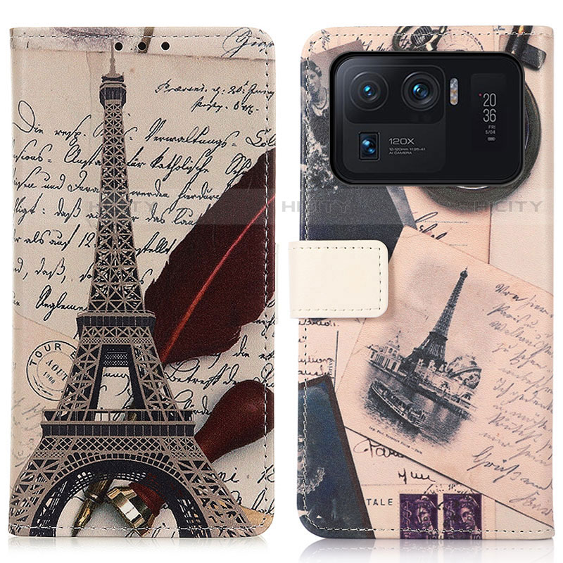 Coque Portefeuille Motif Fantaisie Livre Cuir Etui Clapet D02Y pour Xiaomi Mi 11 Ultra 5G Gris Plus