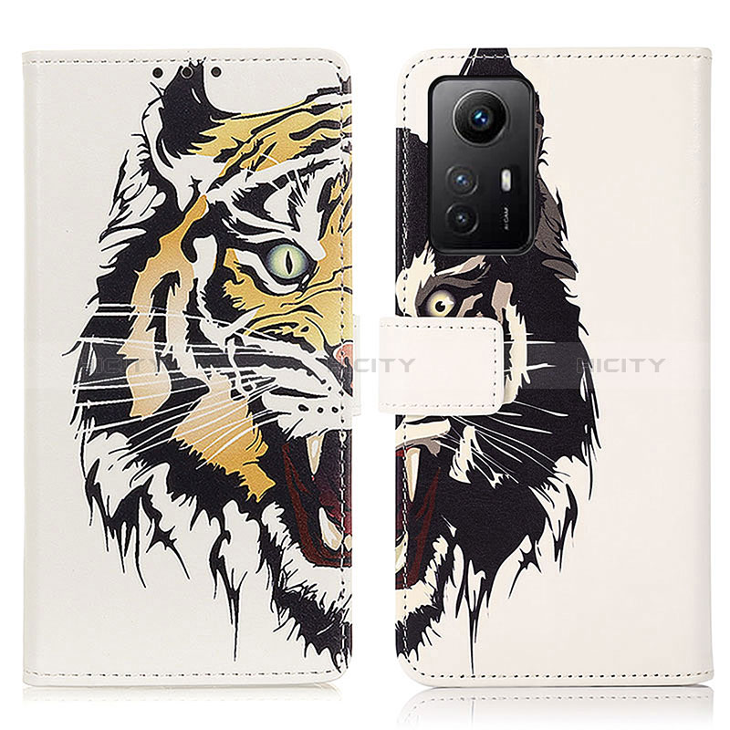 Coque Portefeuille Motif Fantaisie Livre Cuir Etui Clapet D02Y pour Xiaomi Redmi Note 12S Jaune Plus