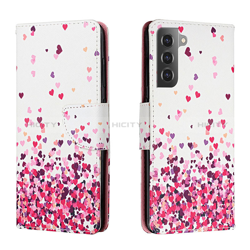 Coque Portefeuille Motif Fantaisie Livre Cuir Etui Clapet H01X pour Samsung Galaxy S22 Plus 5G Violet Clair Plus