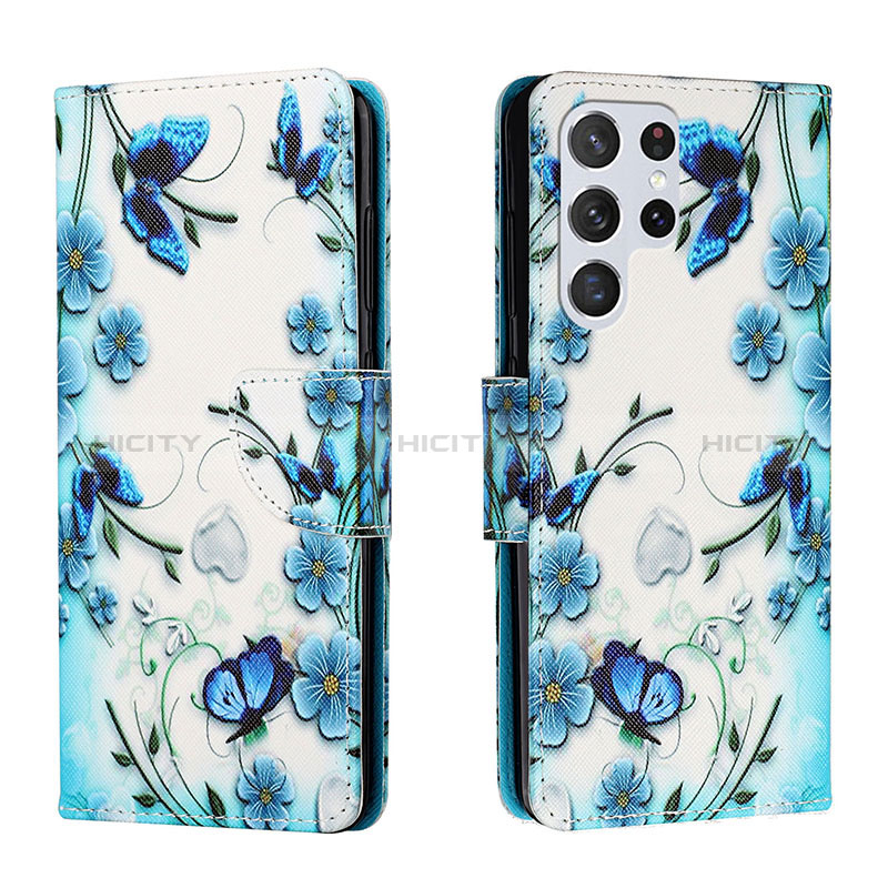 Coque Portefeuille Motif Fantaisie Livre Cuir Etui Clapet H01X pour Samsung Galaxy S22 Ultra 5G Plus