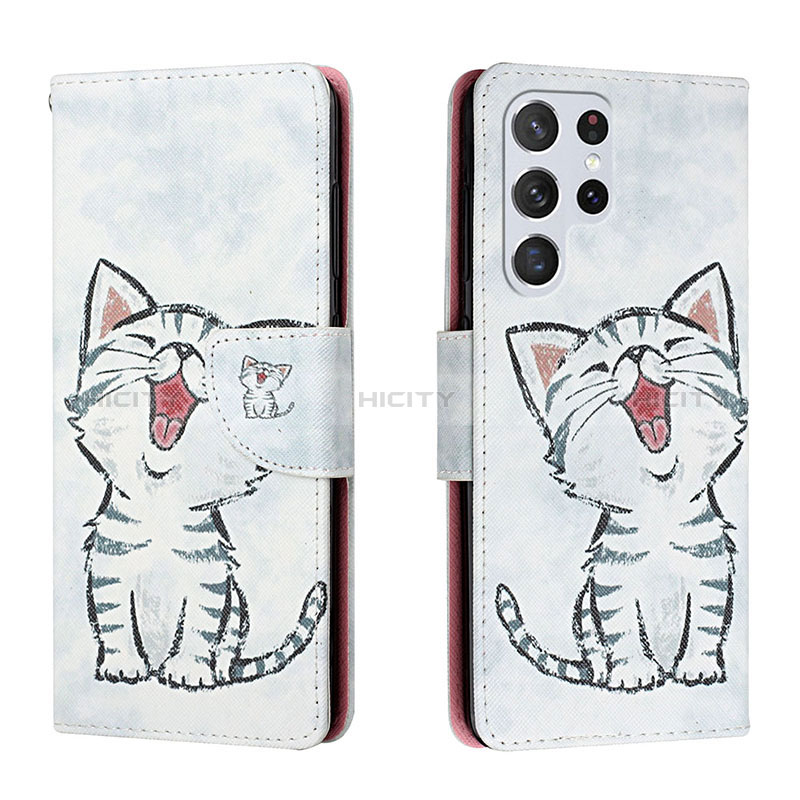 Coque Portefeuille Motif Fantaisie Livre Cuir Etui Clapet H01X pour Samsung Galaxy S23 Ultra 5G Mixte Plus