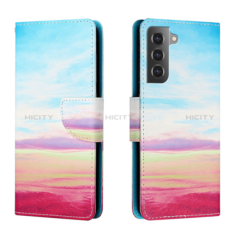 Coque Portefeuille Motif Fantaisie Livre Cuir Etui Clapet H02X pour Samsung Galaxy S22 5G Colorful Plus