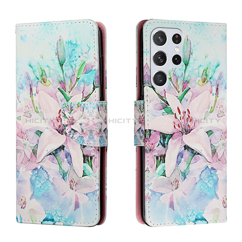 Coque Portefeuille Motif Fantaisie Livre Cuir Etui Clapet H02X pour Samsung Galaxy S22 Ultra 5G Plus