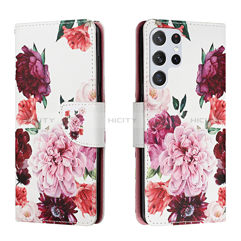 Coque Portefeuille Motif Fantaisie Livre Cuir Etui Clapet H02X pour Samsung Galaxy S22 Ultra 5G Plus