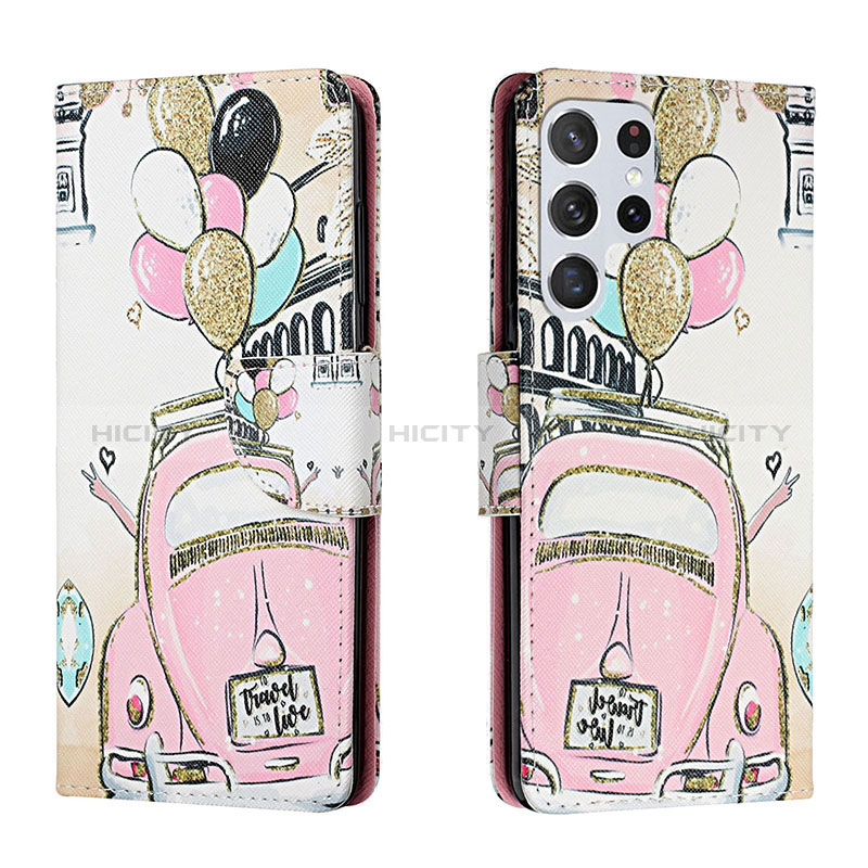 Coque Portefeuille Motif Fantaisie Livre Cuir Etui Clapet H02X pour Samsung Galaxy S22 Ultra 5G Plus