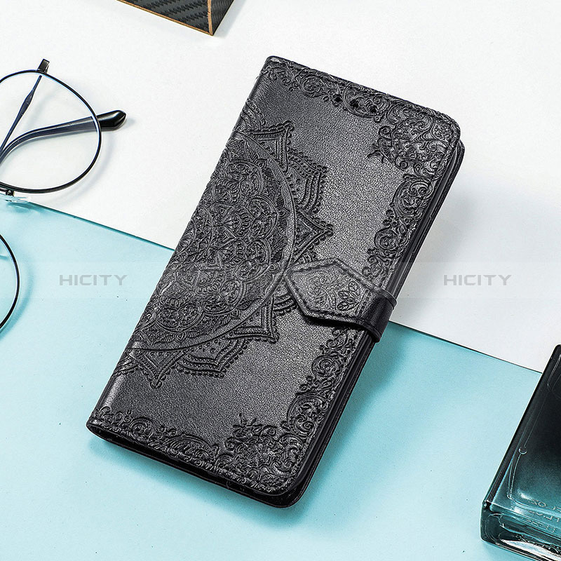 Coque Portefeuille Motif Fantaisie Livre Cuir Etui Clapet H05 pour Apple iPhone 14 Pro Max Noir Plus