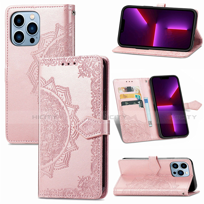 Coque Portefeuille Motif Fantaisie Livre Cuir Etui Clapet H06 pour Apple iPhone 13 Pro Plus