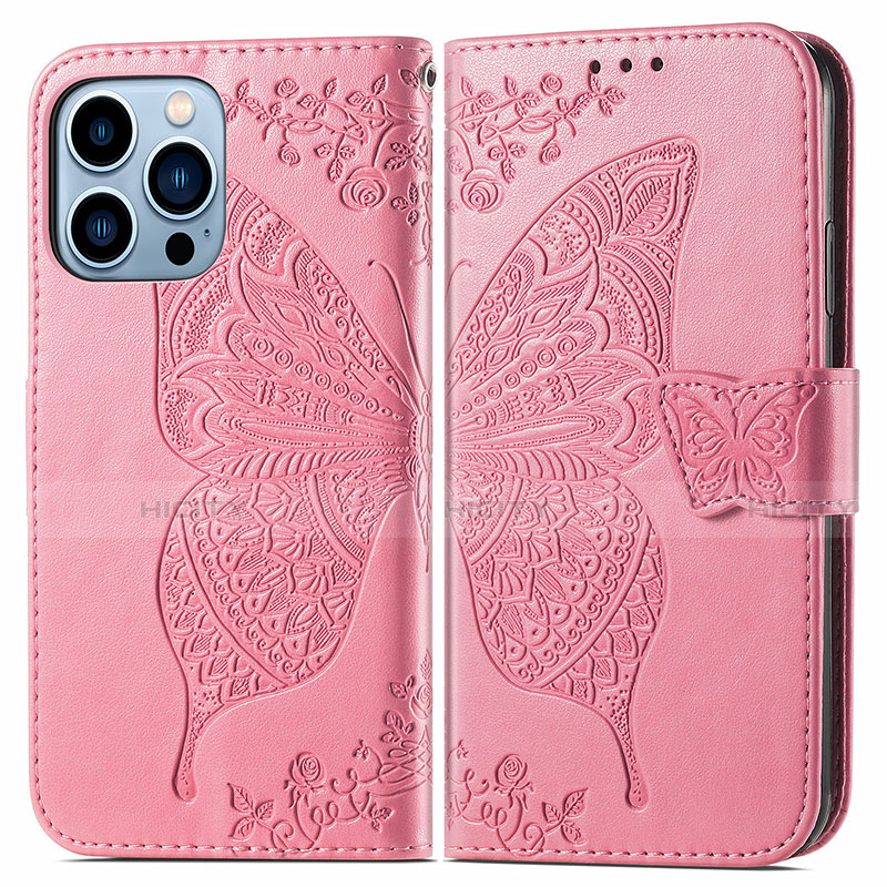 Coque Portefeuille Motif Fantaisie Livre Cuir Etui Clapet H07 pour Apple iPhone 13 Pro Rose Plus