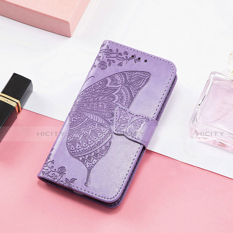 Coque Portefeuille Motif Fantaisie Livre Cuir Etui Clapet H08 pour Apple iPhone 13 Violet Clair Plus