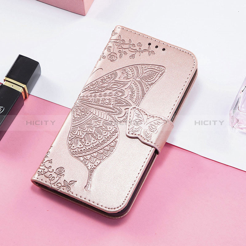 Coque Portefeuille Motif Fantaisie Livre Cuir Etui Clapet H08 pour Apple iPhone 14 Pro Or Rose Plus