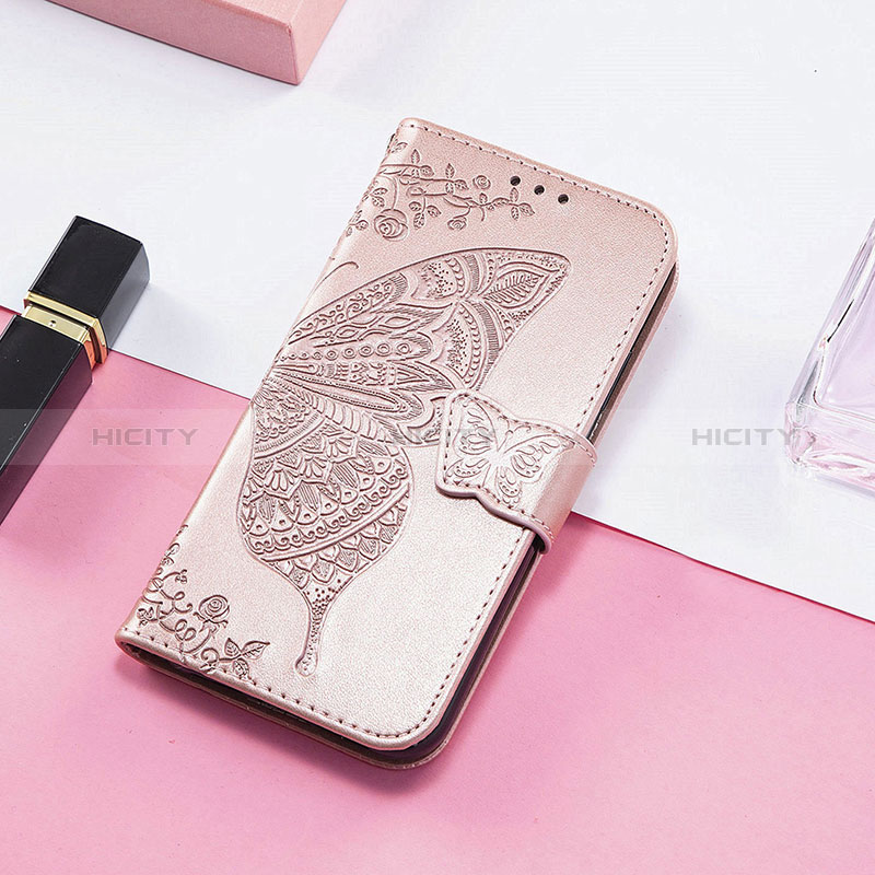 Coque Portefeuille Motif Fantaisie Livre Cuir Etui Clapet H08 pour Apple iPhone 15 Or Rose Plus