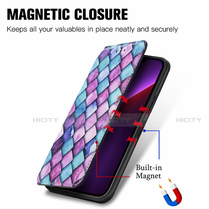 Coque Portefeuille Motif Fantaisie Livre Cuir Etui Clapet H09 pour Apple iPhone 13 Plus