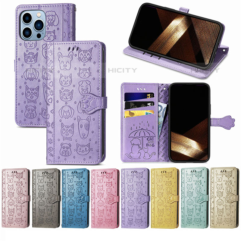 Coque Portefeuille Motif Fantaisie Livre Cuir Etui Clapet H11 pour Apple iPhone 15 Pro Plus