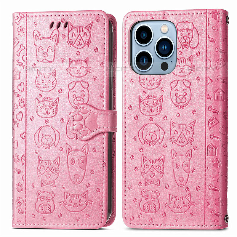 Coque Portefeuille Motif Fantaisie Livre Cuir Etui Clapet H12 pour Apple iPhone 15 Pro Plus