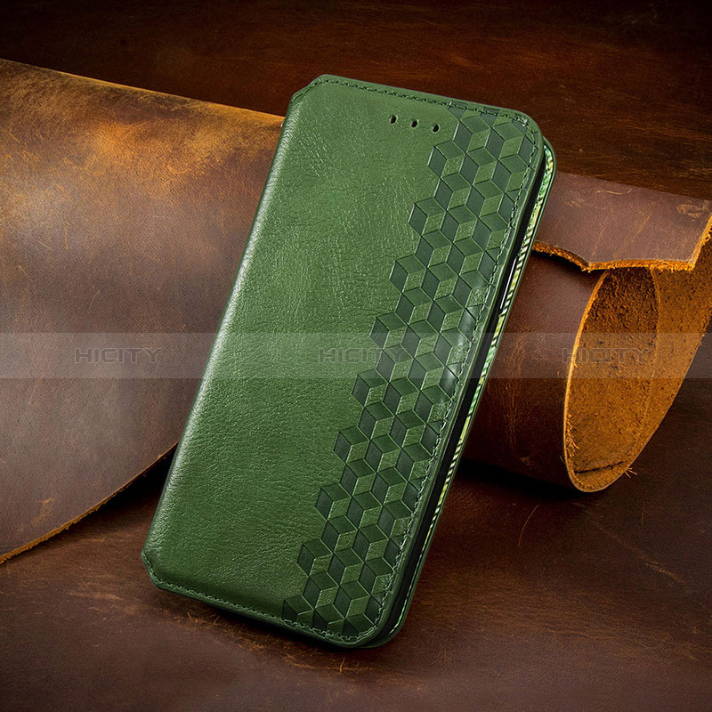 Coque Portefeuille Motif Fantaisie Livre Cuir Etui Clapet H14 pour Apple iPhone 15 Plus Vert Plus