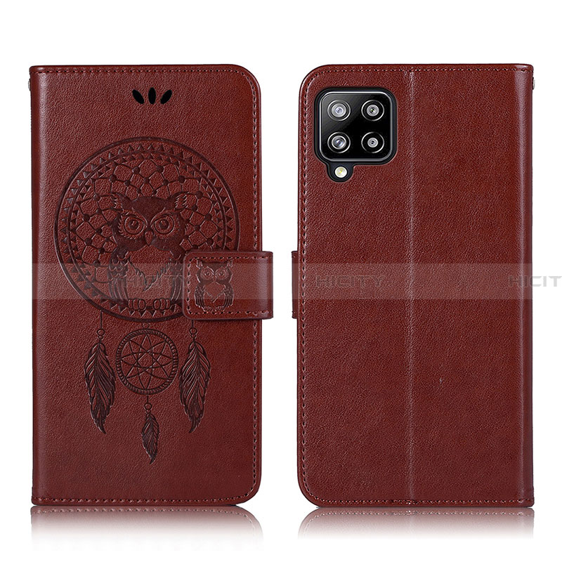 Coque Portefeuille Motif Fantaisie Livre Cuir Etui Clapet JX1 pour Samsung Galaxy A22 4G Marron Plus