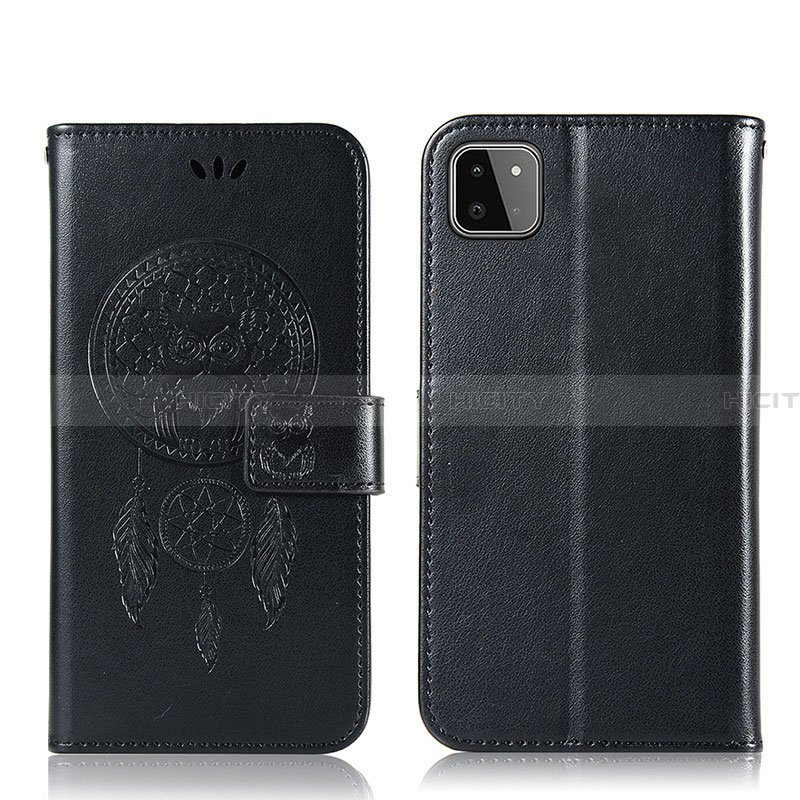 Coque Portefeuille Motif Fantaisie Livre Cuir Etui Clapet JX1 pour Samsung Galaxy A22 5G Noir Plus