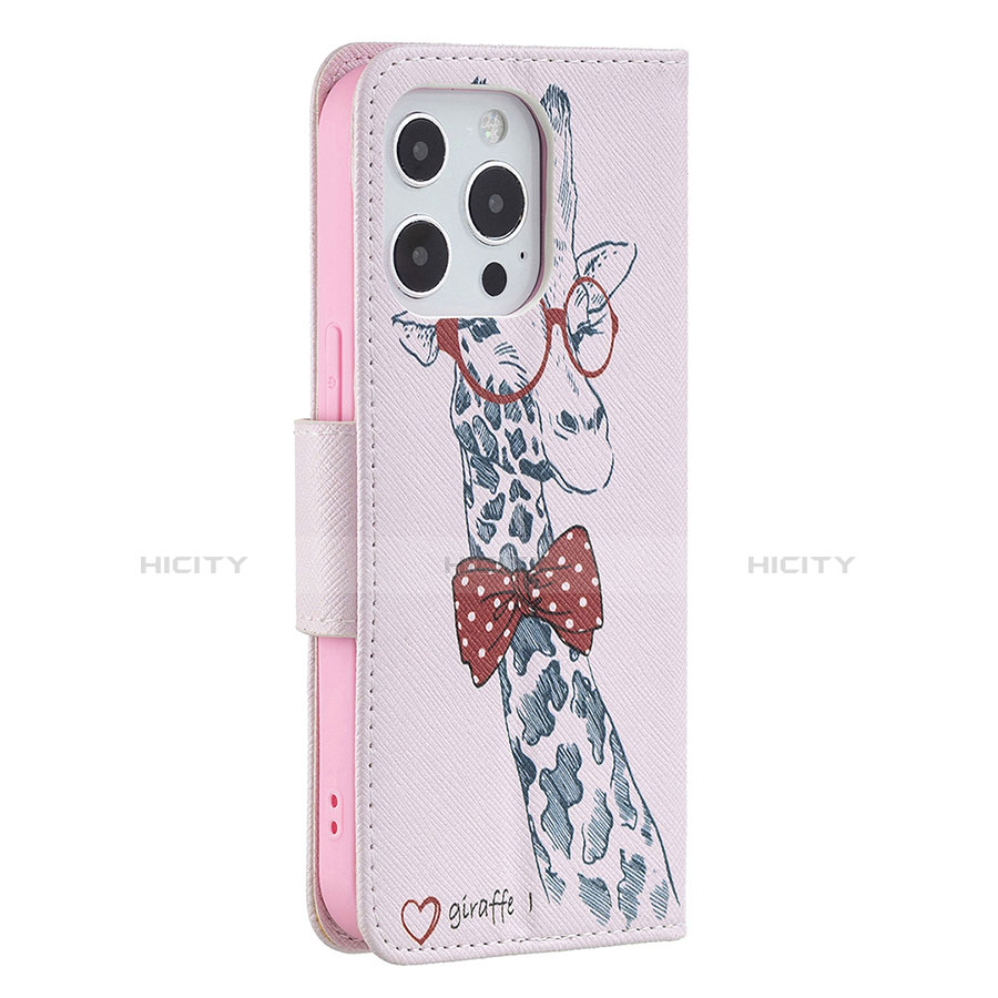 Coque Portefeuille Motif Fantaisie Livre Cuir Etui Clapet L02 pour Apple iPhone 13 Pro Max Noir Plus