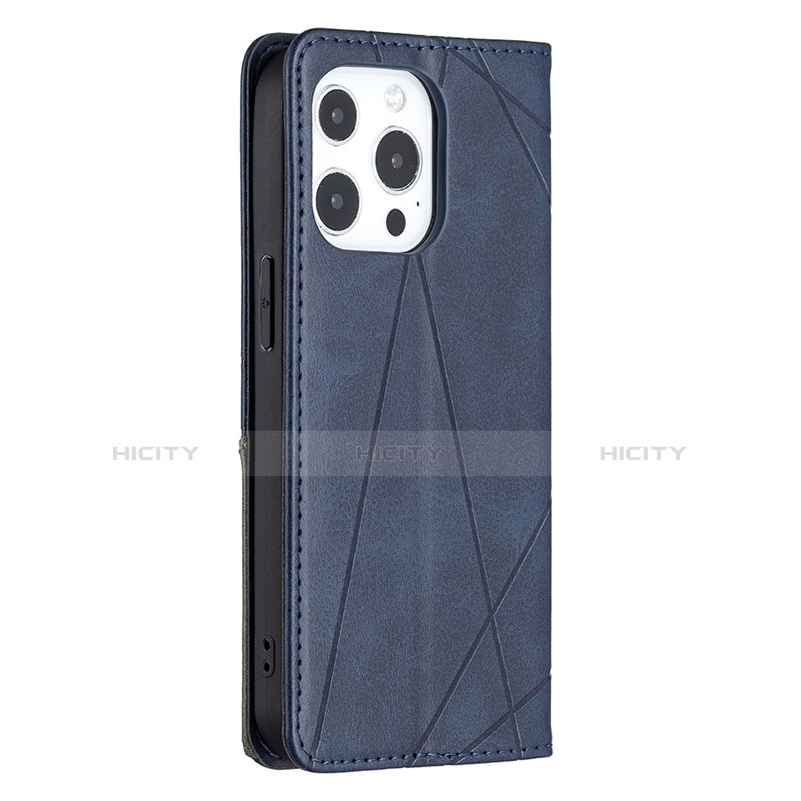 Coque Portefeuille Motif Fantaisie Livre Cuir Etui Clapet L04 pour Apple iPhone 13 Pro Max Bleu Plus