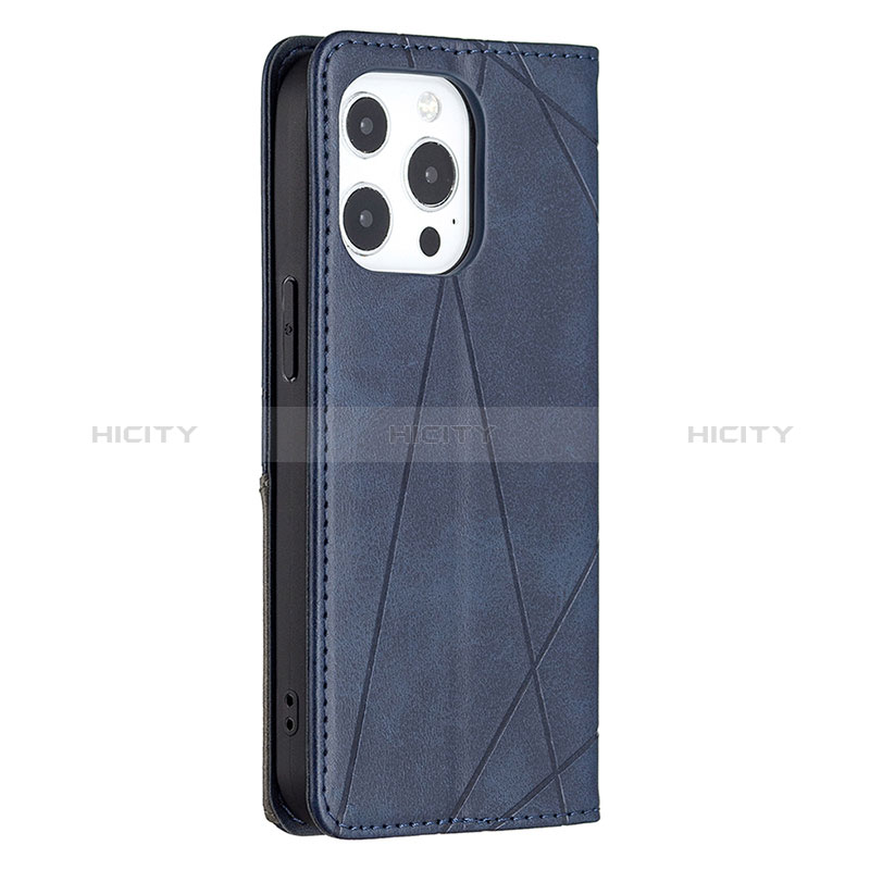 Coque Portefeuille Motif Fantaisie Livre Cuir Etui Clapet L04 pour Apple iPhone 14 Pro Bleu Plus