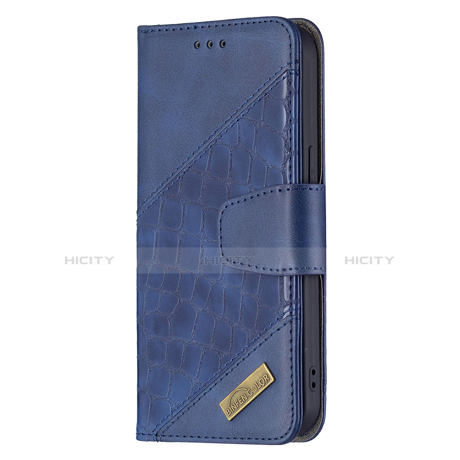 Coque Portefeuille Motif Fantaisie Livre Cuir Etui Clapet L05 pour Apple iPhone 13 Bleu Plus