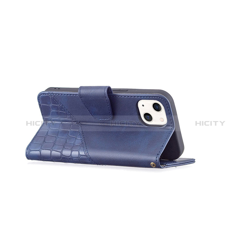 Coque Portefeuille Motif Fantaisie Livre Cuir Etui Clapet L05 pour Apple iPhone 15 Bleu Plus