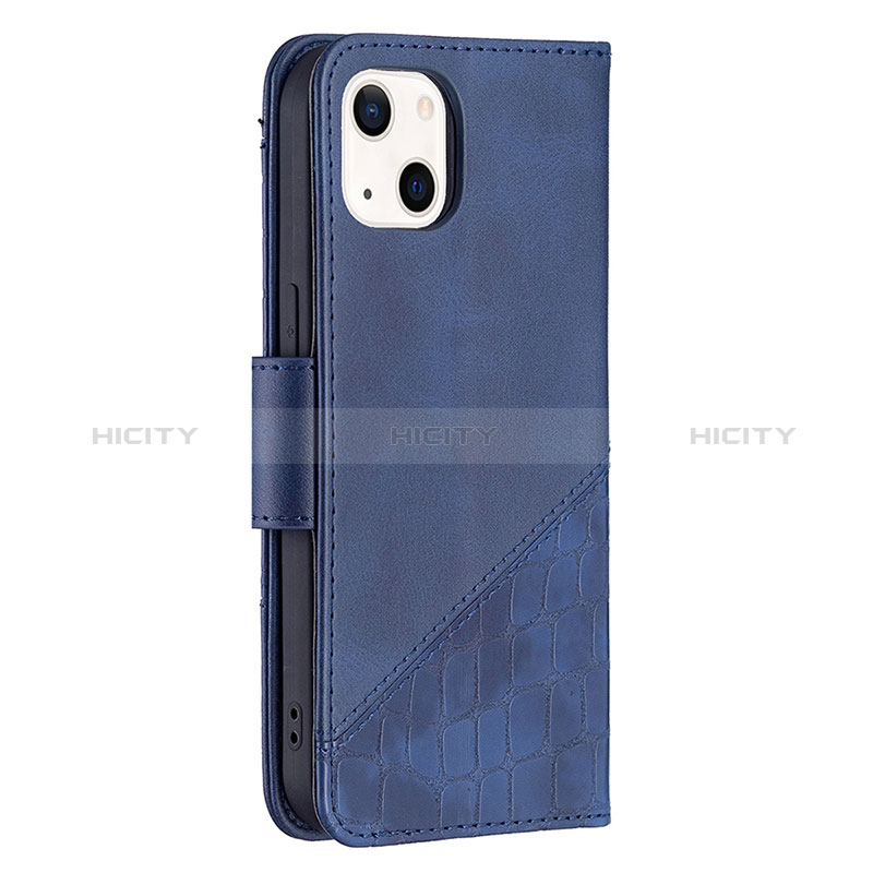 Coque Portefeuille Motif Fantaisie Livre Cuir Etui Clapet L05 pour Apple iPhone 15 Bleu Plus