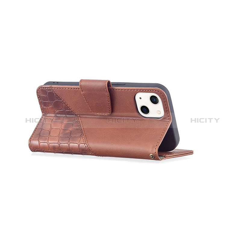 Coque Portefeuille Motif Fantaisie Livre Cuir Etui Clapet L05 pour Apple iPhone 15 Marron Plus