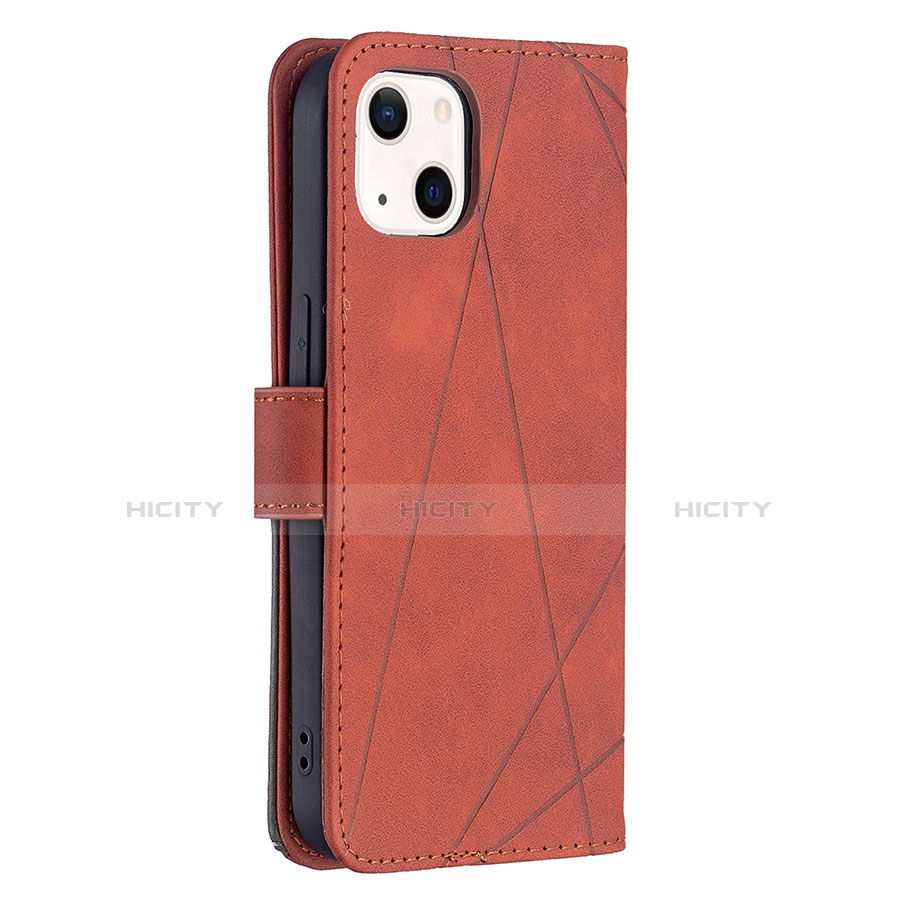 Coque Portefeuille Motif Fantaisie Livre Cuir Etui Clapet L06 pour Apple iPhone 13 Marron Plus