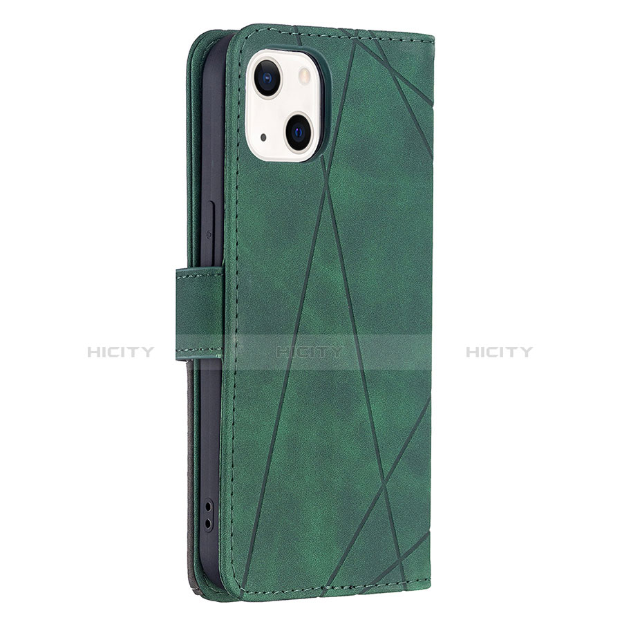 Coque Portefeuille Motif Fantaisie Livre Cuir Etui Clapet L06 pour Apple iPhone 13 Mini Vert Plus