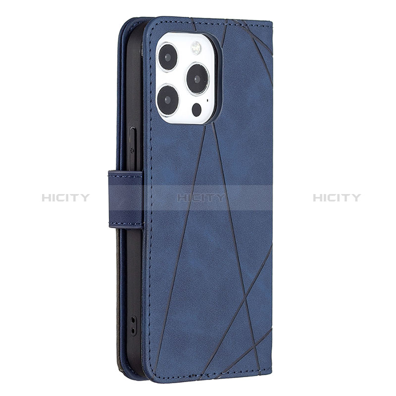 Coque Portefeuille Motif Fantaisie Livre Cuir Etui Clapet L06 pour Apple iPhone 14 Pro Bleu Plus