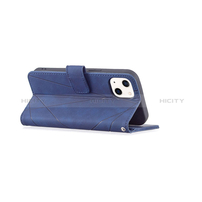 Coque Portefeuille Motif Fantaisie Livre Cuir Etui Clapet L06 pour Apple iPhone 15 Bleu Plus