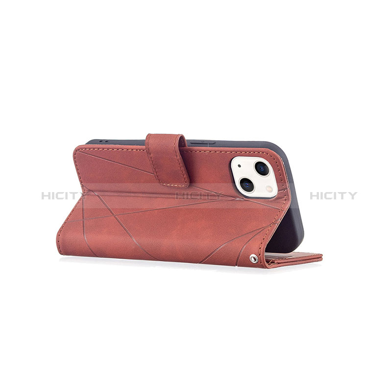 Coque Portefeuille Motif Fantaisie Livre Cuir Etui Clapet L06 pour Apple iPhone 15 Marron Plus