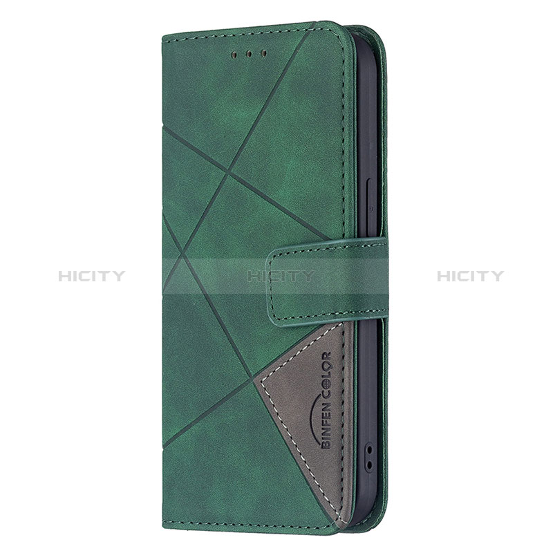 Coque Portefeuille Motif Fantaisie Livre Cuir Etui Clapet L06 pour Apple iPhone 15 Plus Vert Plus