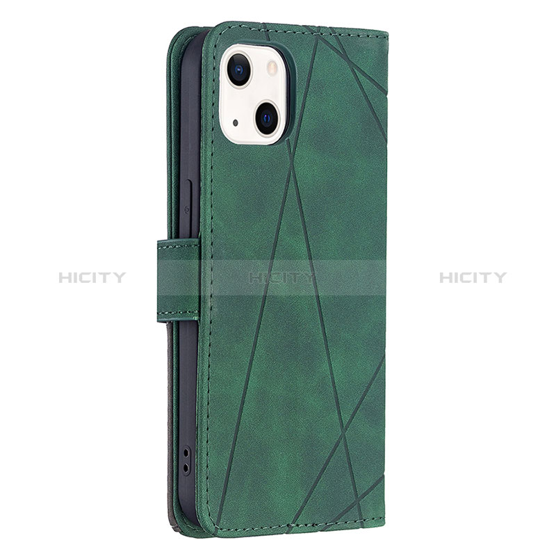 Coque Portefeuille Motif Fantaisie Livre Cuir Etui Clapet L06 pour Apple iPhone 15 Plus Vert Plus