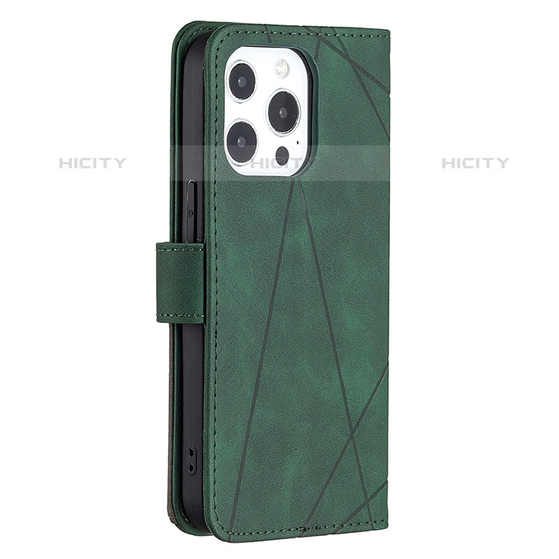 Coque Portefeuille Motif Fantaisie Livre Cuir Etui Clapet L06 pour Apple iPhone 15 Pro Max Vert Plus