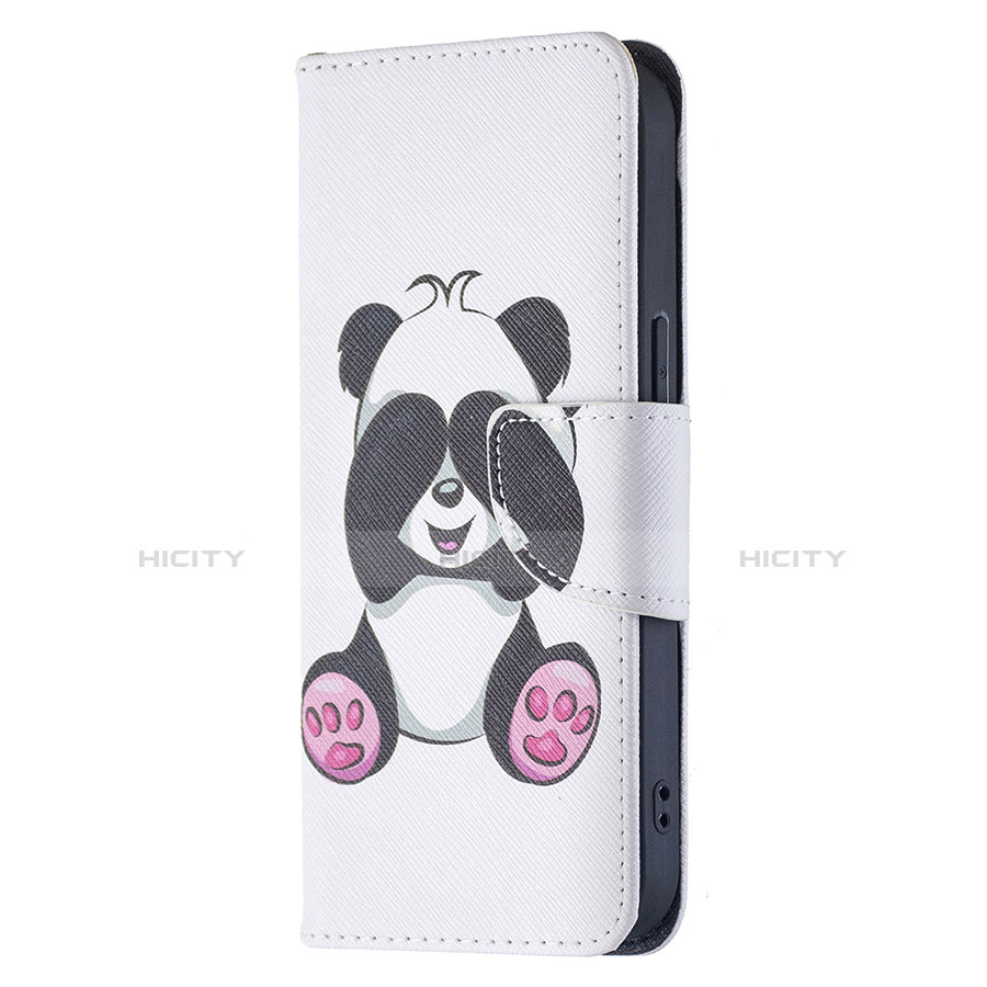 Coque Portefeuille Motif Fantaisie Livre Cuir Etui Clapet L07 pour Apple iPhone 13 Blanc Plus