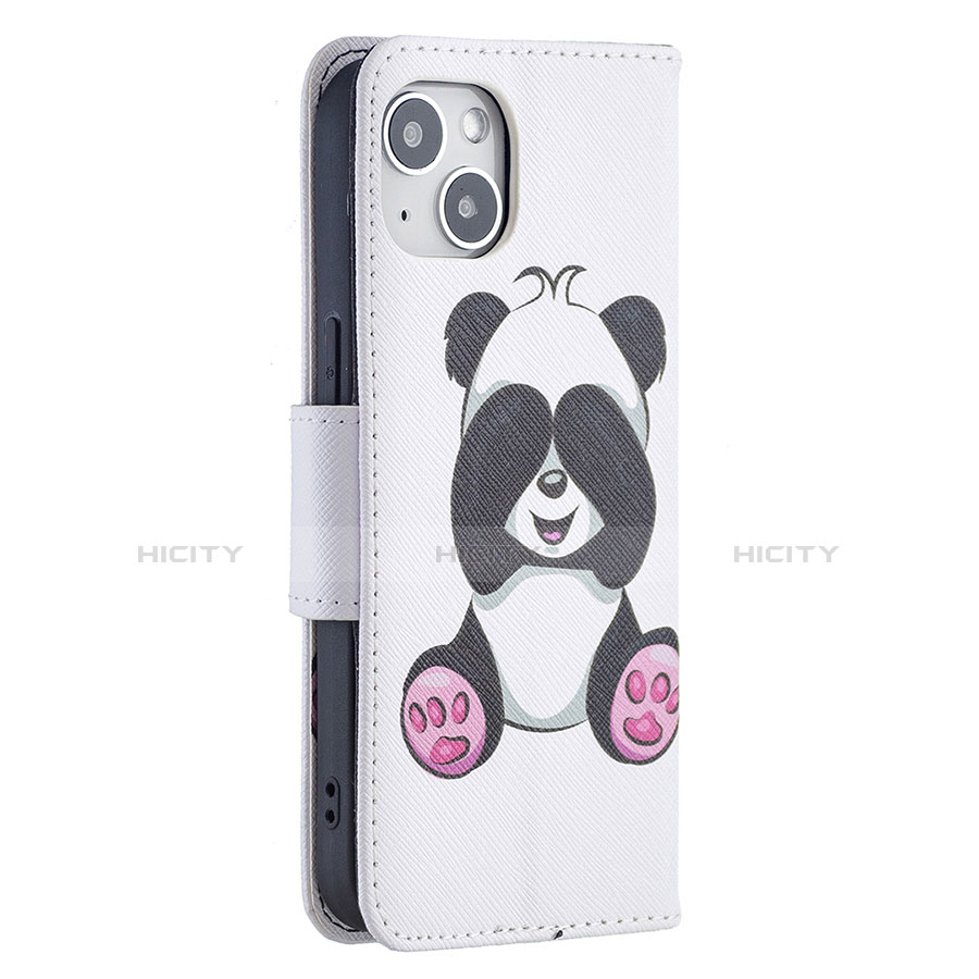 Coque Portefeuille Motif Fantaisie Livre Cuir Etui Clapet L07 pour Apple iPhone 13 Blanc Plus