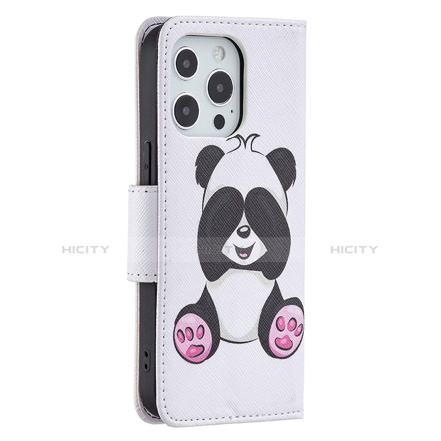 Coque Portefeuille Motif Fantaisie Livre Cuir Etui Clapet L07 pour Apple iPhone 13 Pro Max Blanc Plus