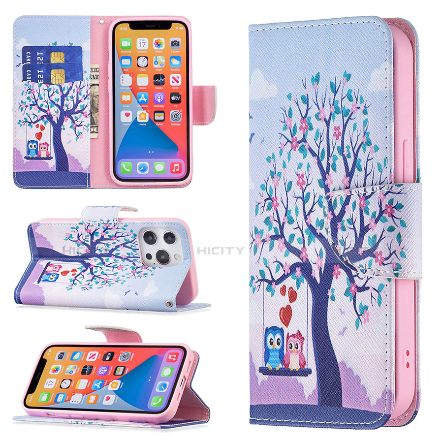 Coque Portefeuille Motif Fantaisie Livre Cuir Etui Clapet L07 pour Apple iPhone 13 Pro Mixte Plus