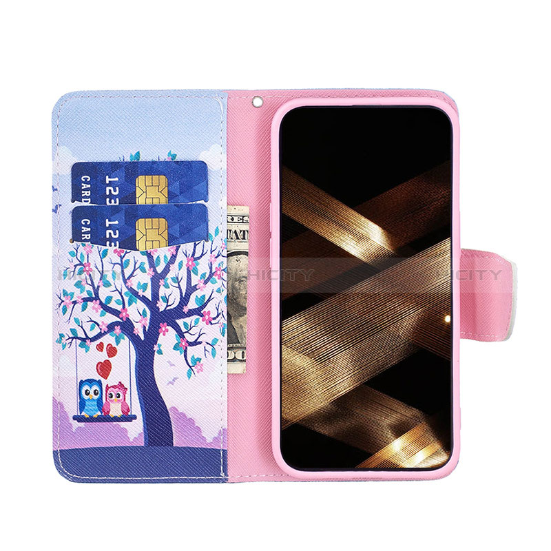 Coque Portefeuille Motif Fantaisie Livre Cuir Etui Clapet L07 pour Apple iPhone 15 Mixte Plus