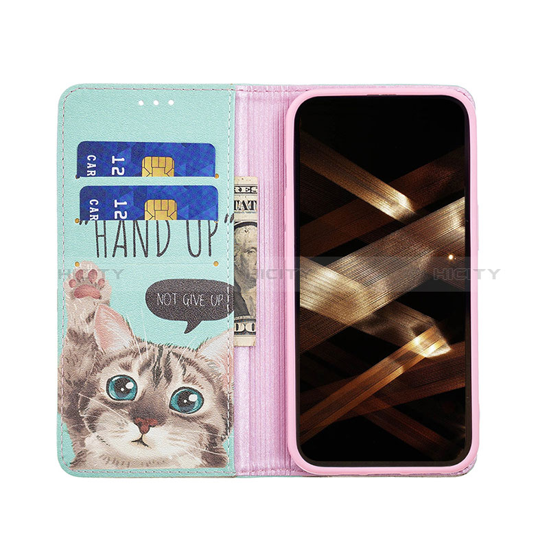 Coque Portefeuille Motif Fantaisie Livre Cuir Etui Clapet pour Apple iPhone 14 Pro Max Rose Plus