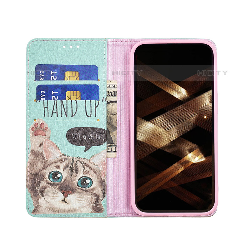 Coque Portefeuille Motif Fantaisie Livre Cuir Etui Clapet pour Apple iPhone 15 Pro Rose Plus