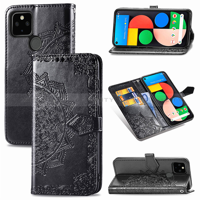 Coque Portefeuille Motif Fantaisie Livre Cuir Etui Clapet pour Google Pixel 5 Plus