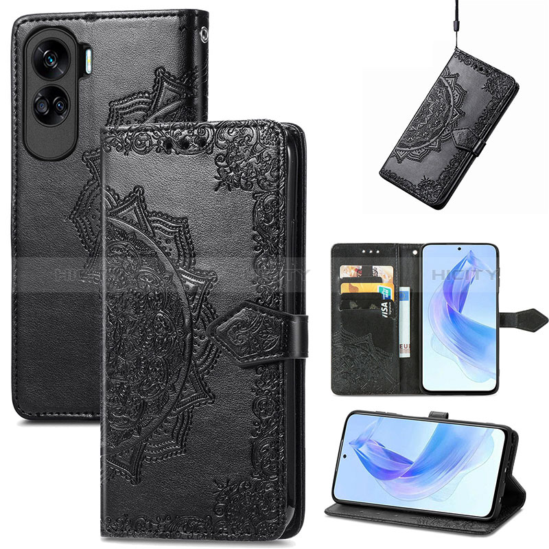 Coque Portefeuille Motif Fantaisie Livre Cuir Etui Clapet pour Huawei Honor 90 Lite 5G Plus