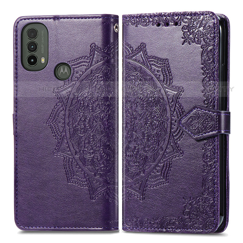 Coque Portefeuille Motif Fantaisie Livre Cuir Etui Clapet pour Motorola Moto E30 Plus